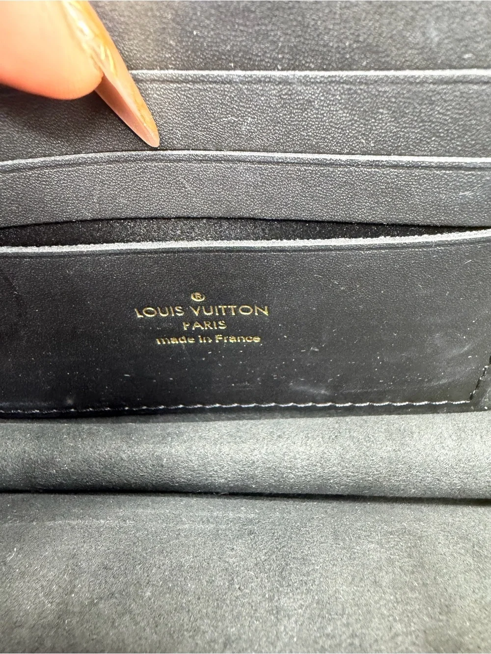 Louis Vuitton Black Blue Jacquard Since 1854 Dauphine Chain Wallet